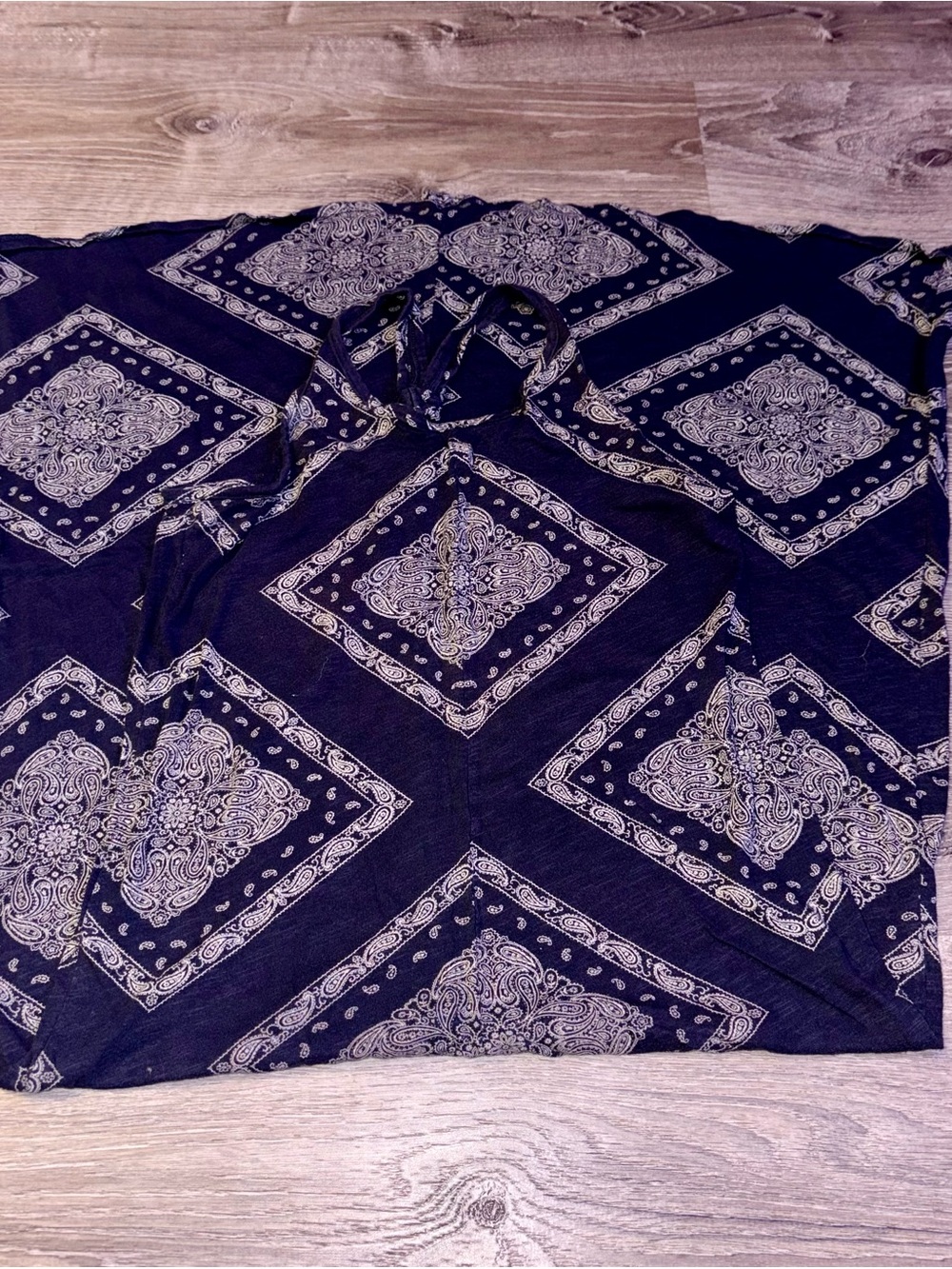 Ralph Lauren Navy Maxi Dress with Cream Paisley Print